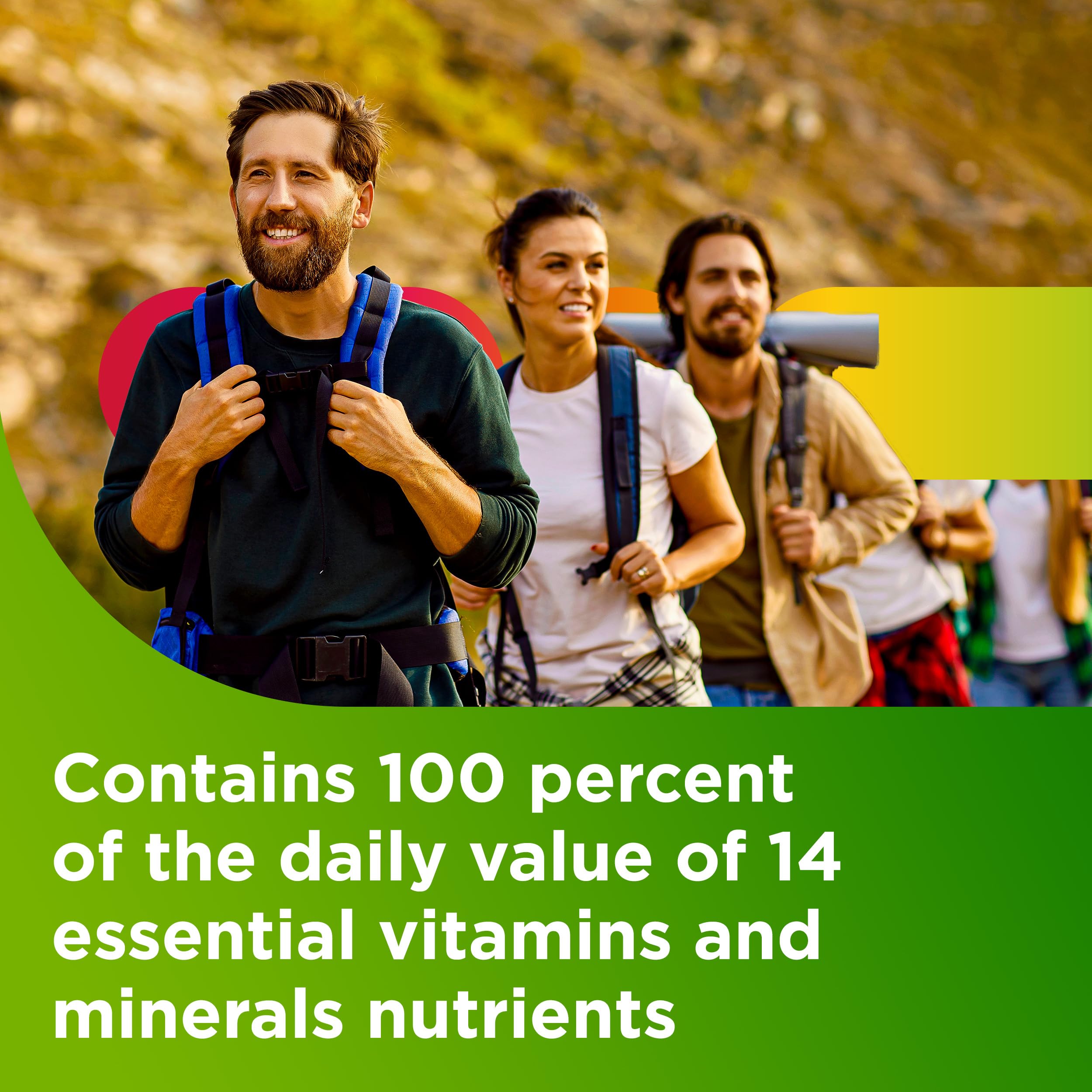 Nutritional supplement facts on Centrum multivitamin label