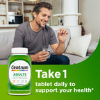 Centrum multivitamin bottle back panel highlighting ingredients