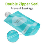 Leak proof double zipper design on Kirecoo food pouches