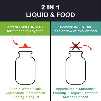 Packaging of authentic Squeasy Snacker silicone food container