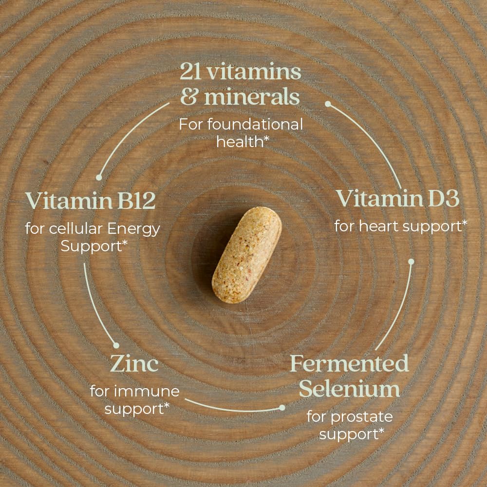 Fermented whole food multivitamin for men health benefits breakdown
