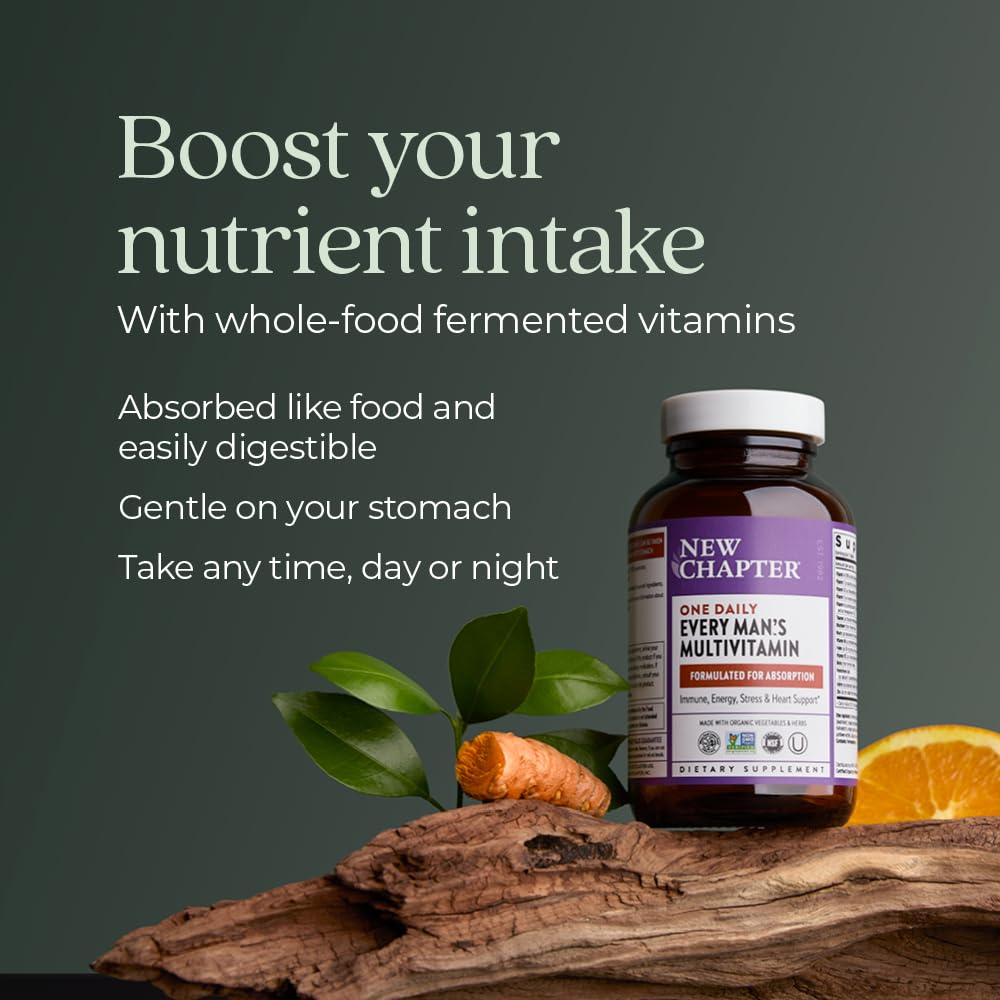 Non GMO vegetarian men's daily vitamin certified seals on packaging
