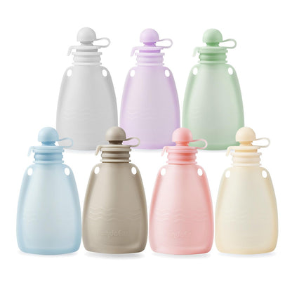 Dishwasher safe silicone baby food storage containers