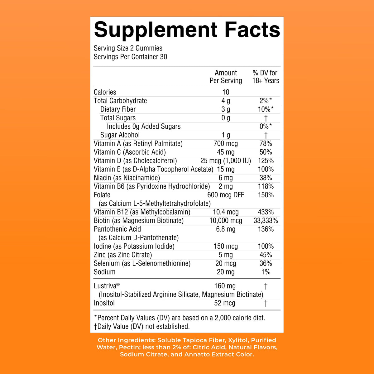 MaryRuth's peach mango hair growth gummies lifestyle product shot
