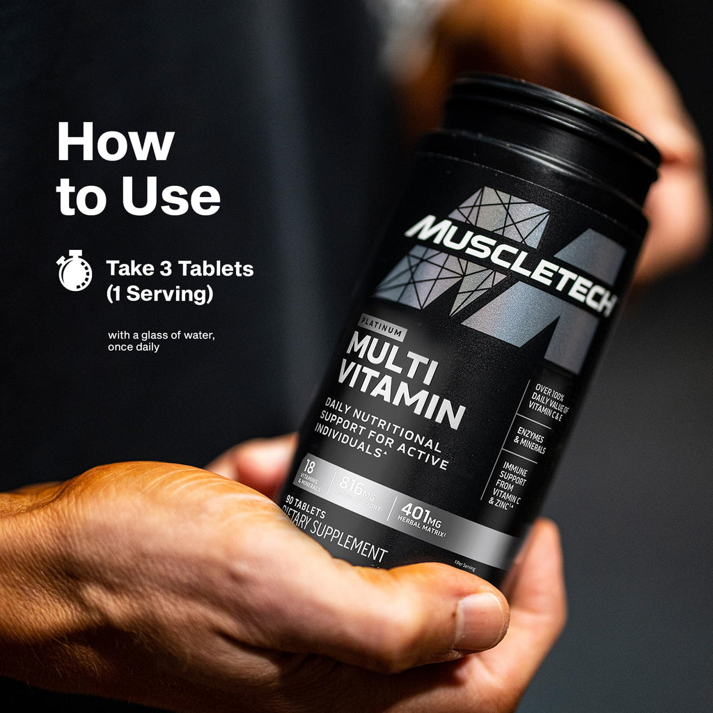 MuscleTech Platinum Multivitamin ingredient breakdown display