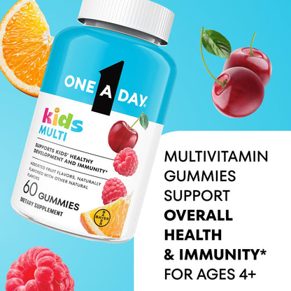 One A Day Kids Multivitamin 60 count assorted fruit flavors