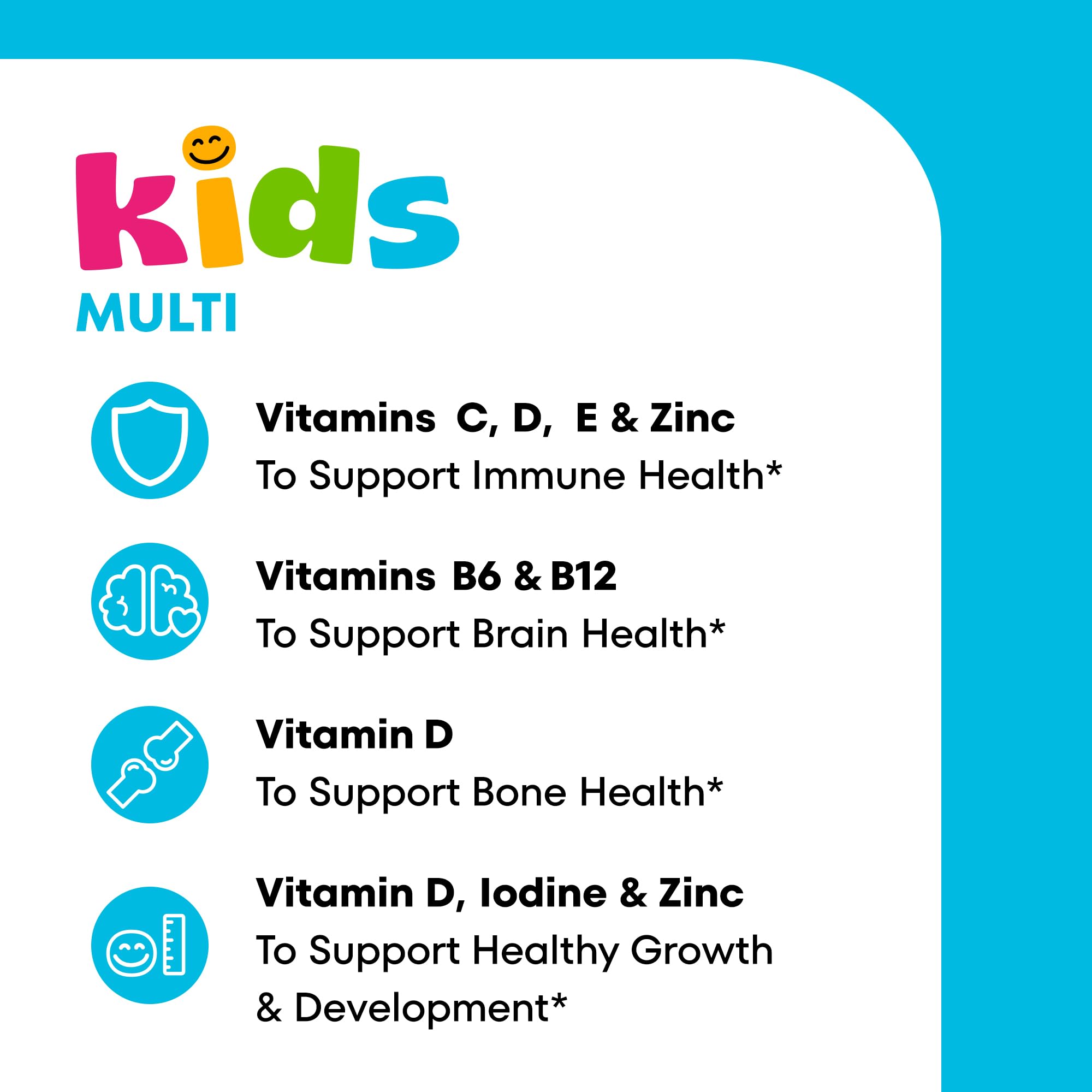 One A Day chewable children vitamins supplement facts label