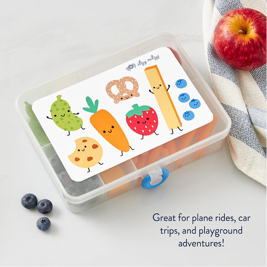 Itzy Ritzy travel snack box with snap-tight lid closed