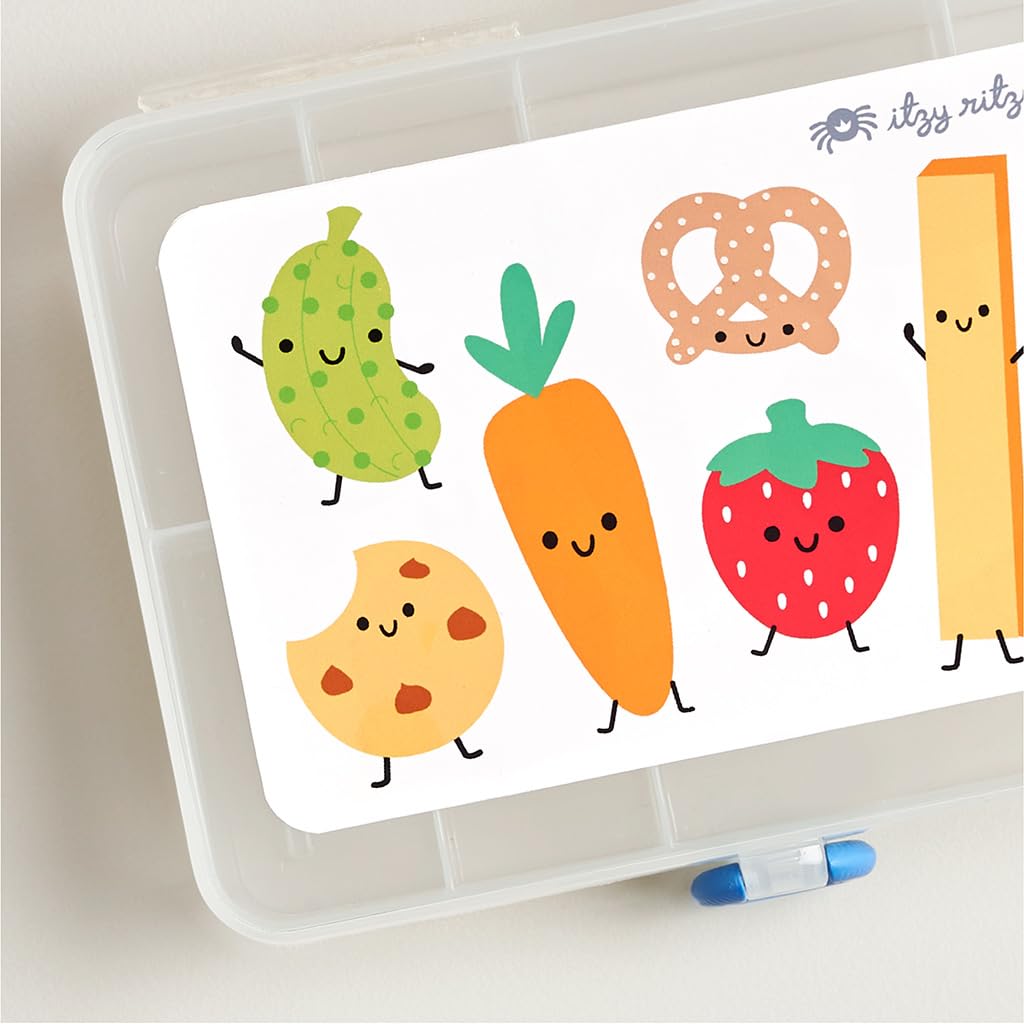 Itzy Ritzy divided box packed with various snack foods