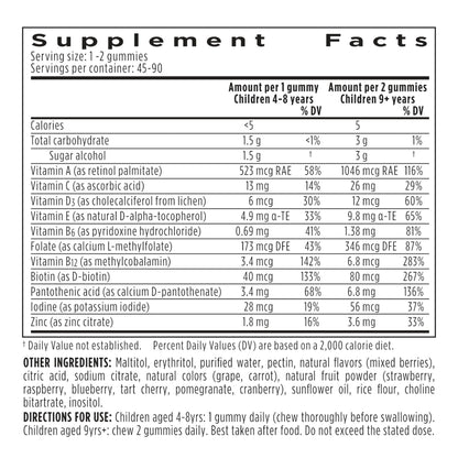 High absorption premium wellness gummy vitamins for kids brain development.