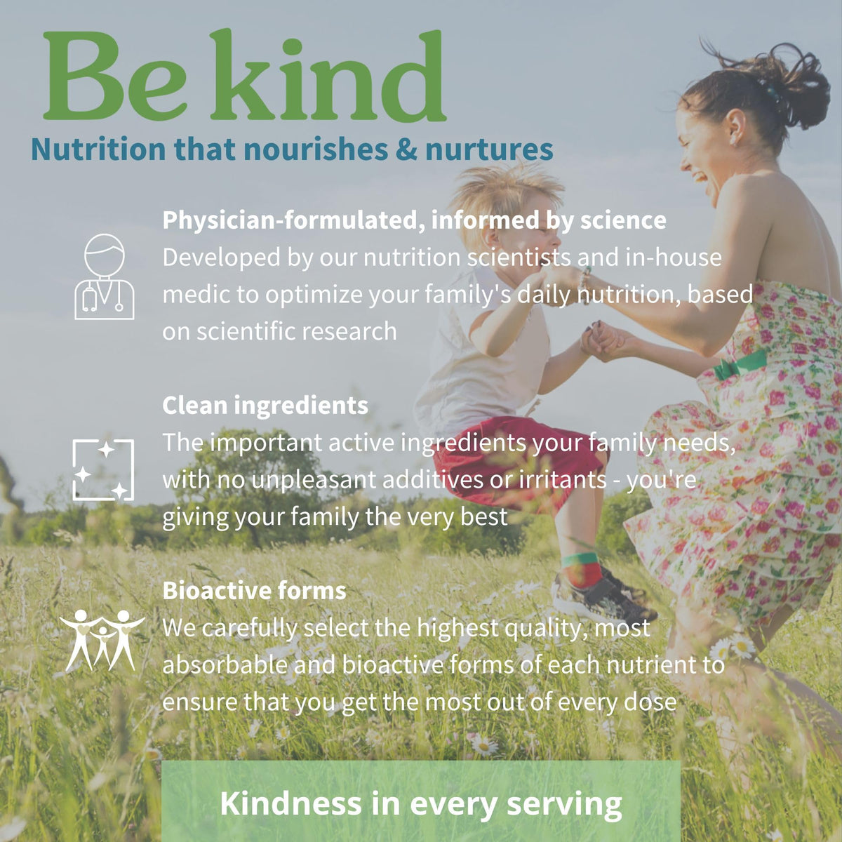 Igennus Be Kind kids multivitamin complete product packaging