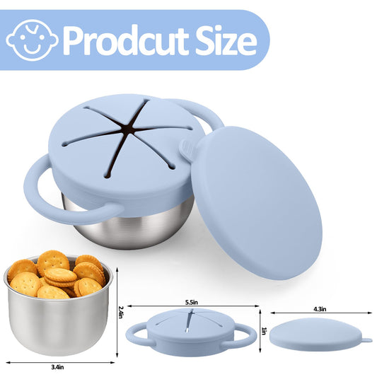 Theoni 2 pack snack containers with silicone petal lids