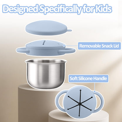 Theoni snack cups with travel lids attached