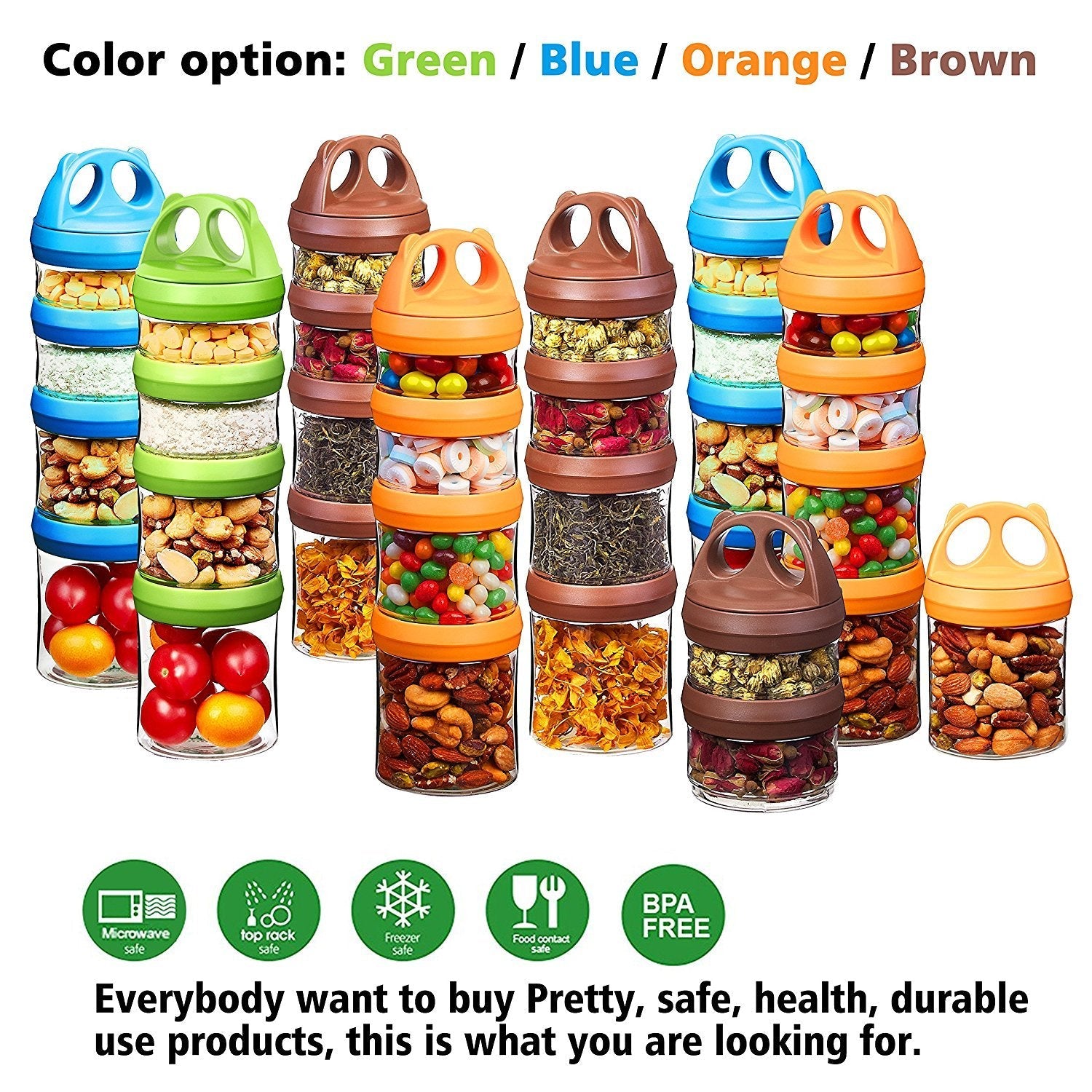 Seleware modular food containers showing interlocking design