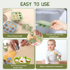 Baby fruit feeder pacifier used with frozen food cube