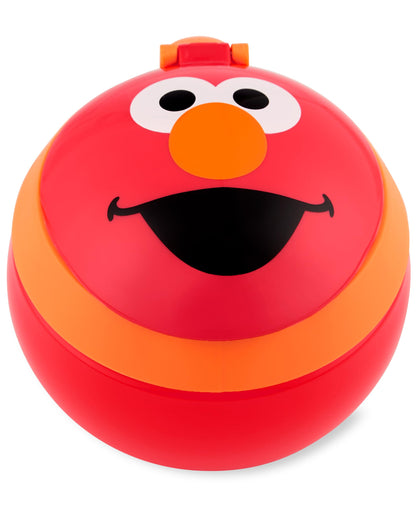 Side profile of Skip Hop Elmo snack container handle