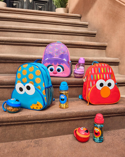 Skip Hop Sesame Street snack cup with snap-top lid closed