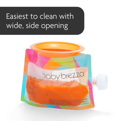 Baby Brezza 10 pack baby food storage pouches lifestyle shot