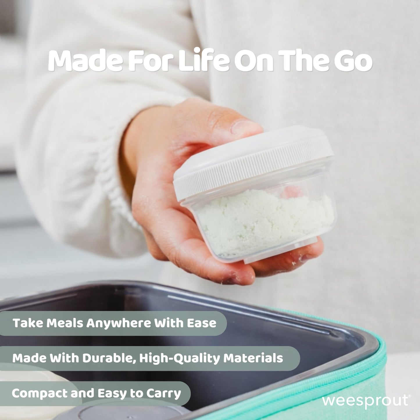 WeeSprout BPA-free food containers in kitchen environment