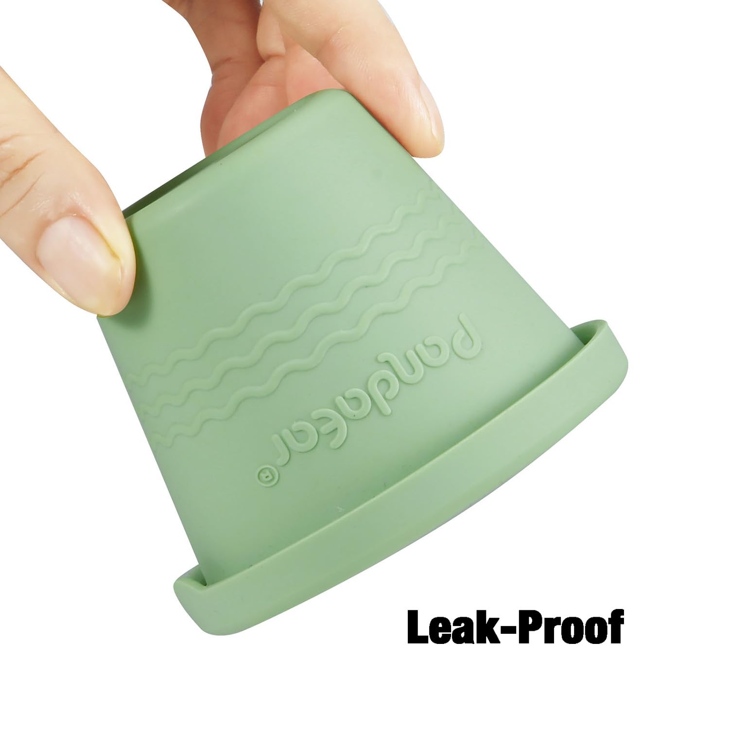Close up of PandaEar reusable silicone container lid seal