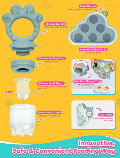 Close up of baby popsicle mold compartments