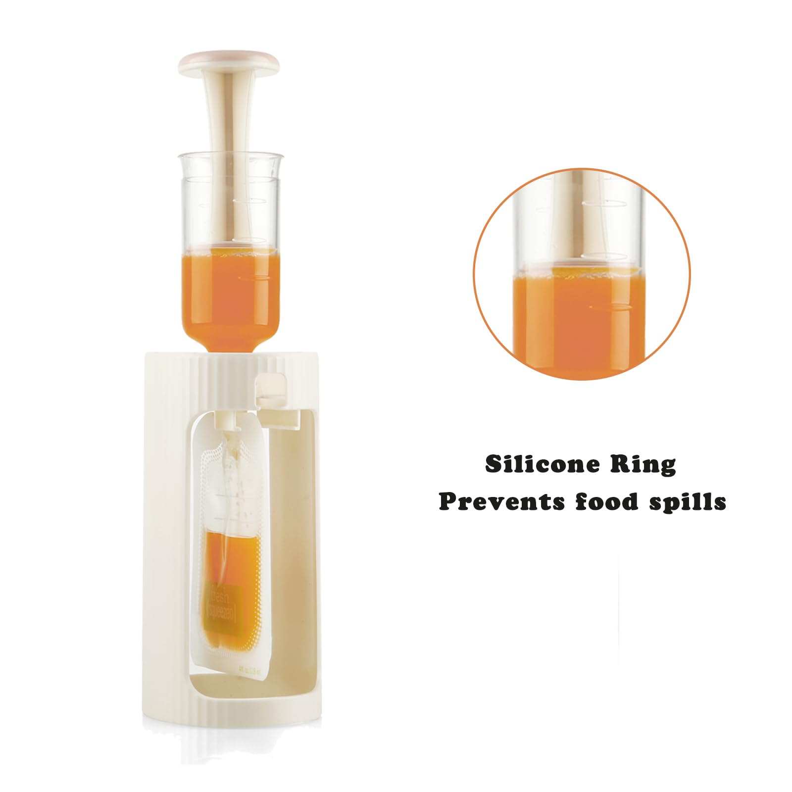 PandaEar squeeze station assembly for homemade baby food