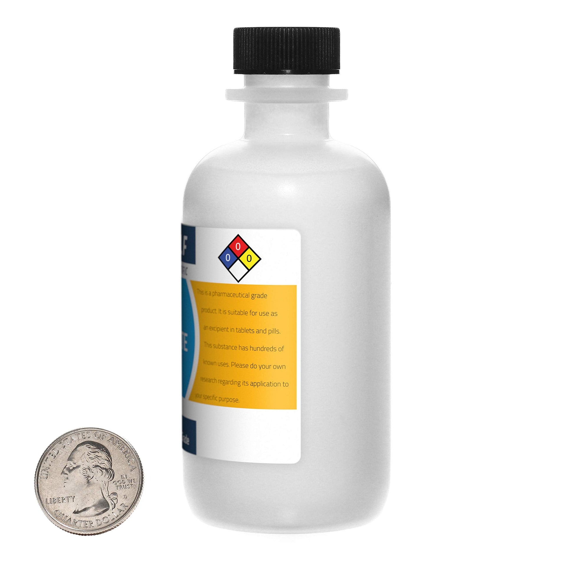 Durable polypropylene plastic bottle of Loudwolf pharmaceutical grade lactose monohydrate.