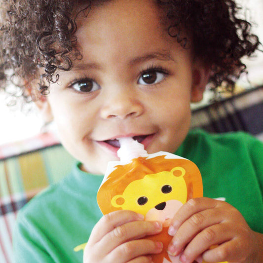 Squooshi 5 fluid ounce refillable food pouches for toddlers