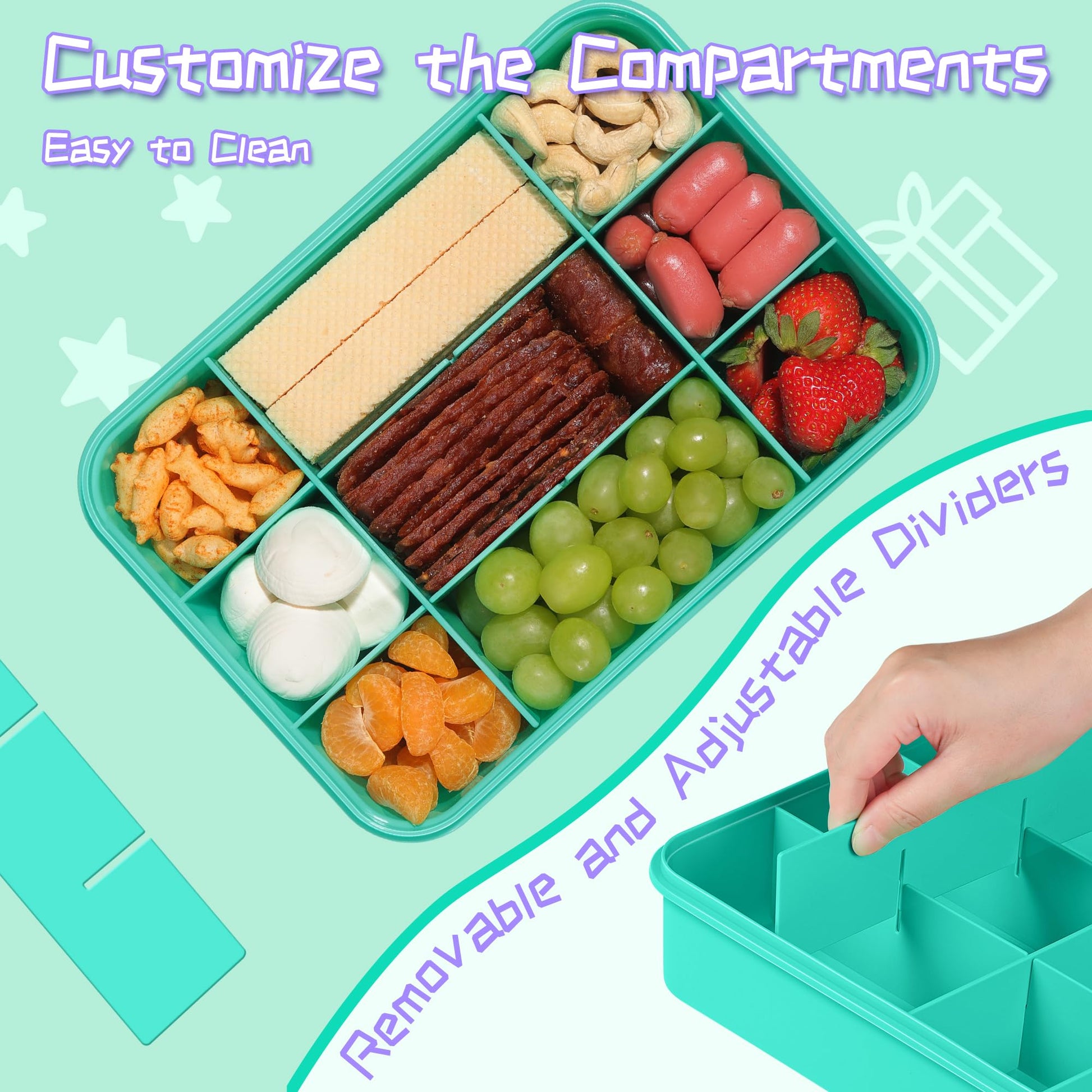 Close up of Xyptorix snack box easy open latch