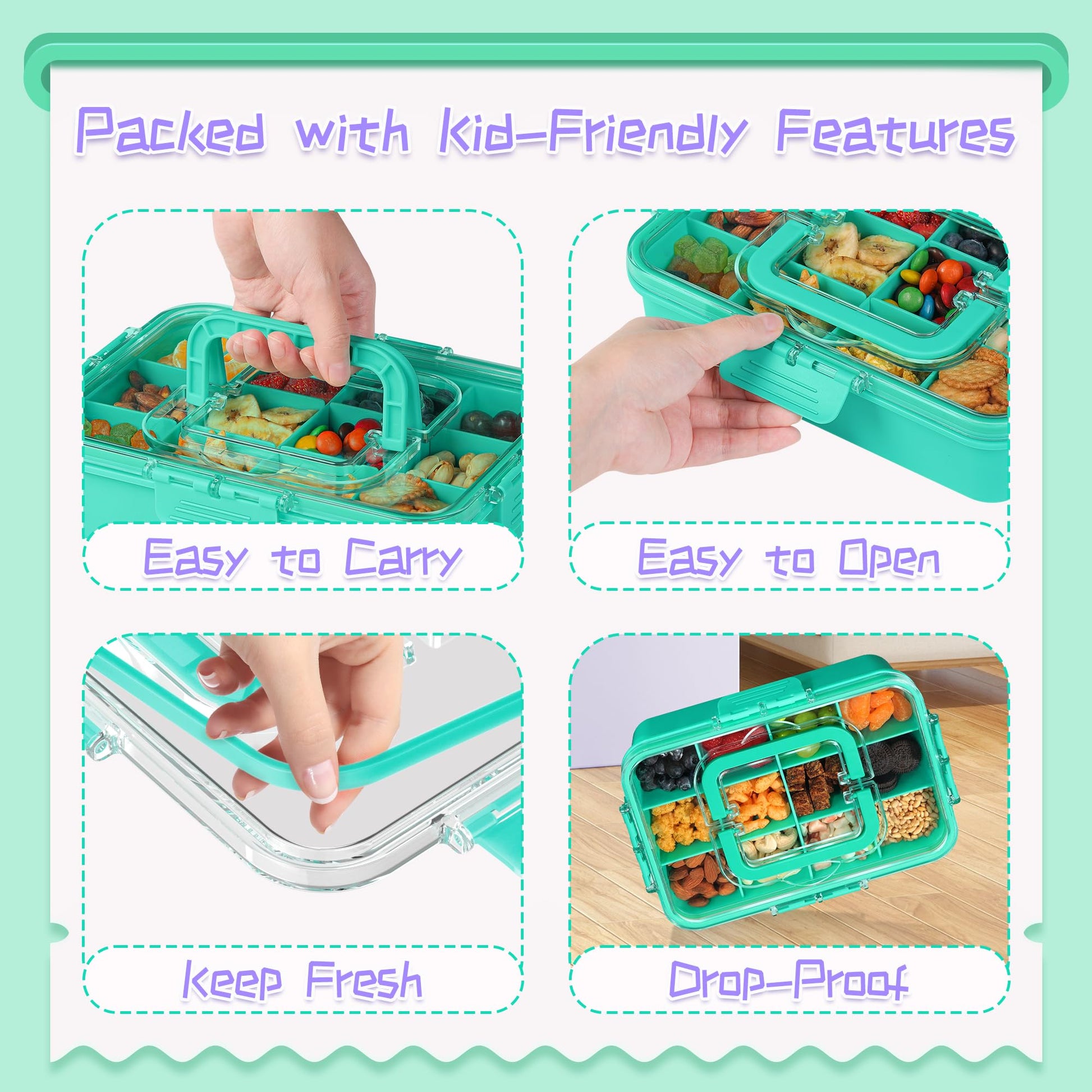 Xyptorix portable snack box held by child