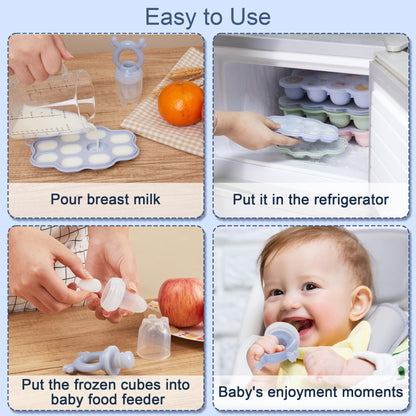 KingKam baby food freezer tray with breastmilk popsicles