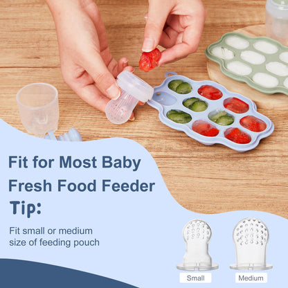 Silicone nibble freezer tray showing 10 individual cavities