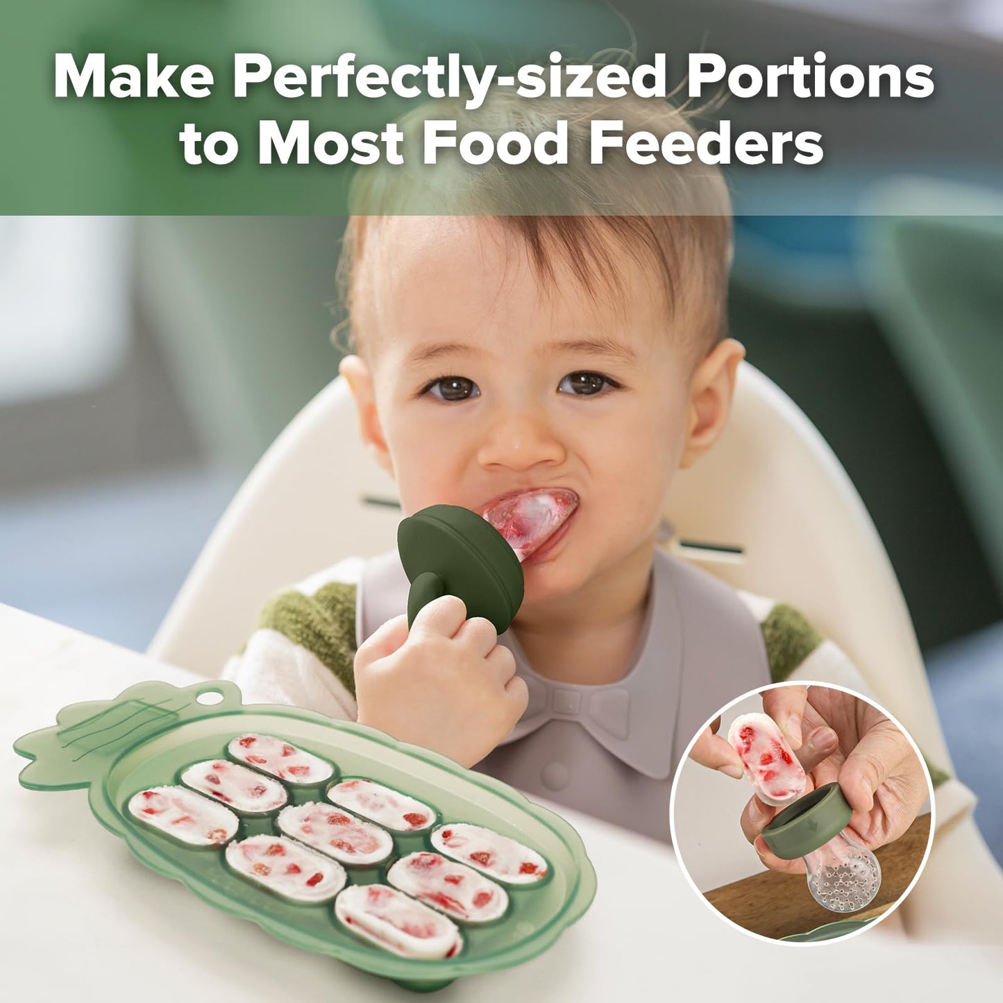 Haakaa baby food freezer tray with lid
