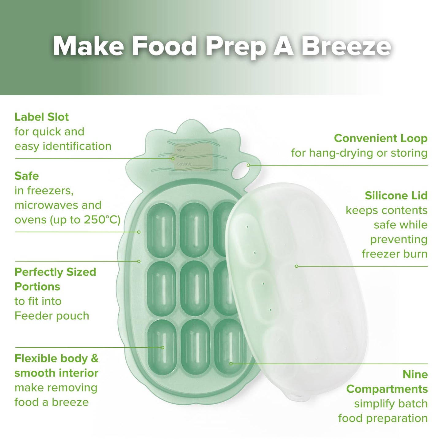 Using Haakaa nibble tray for frozen breastmilk portions