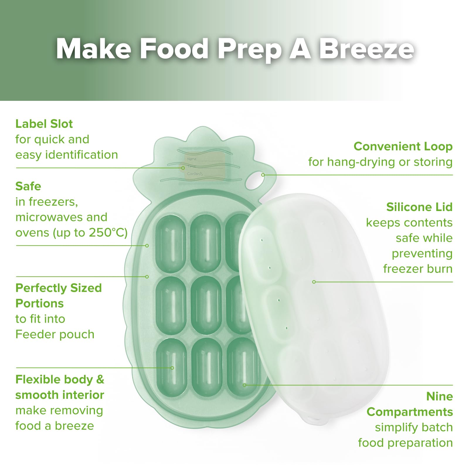 Using Haakaa nibble tray for frozen breastmilk portions