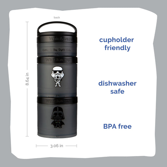 Whiskware Star Wars snack containers showing Twist and Lock system