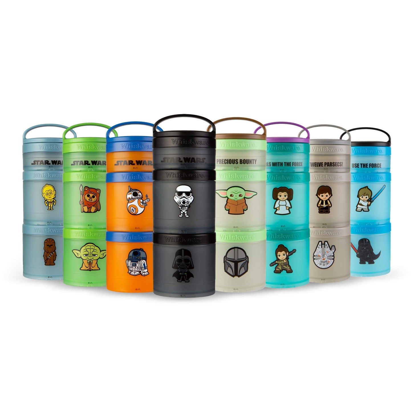 Whiskware Star Wars snack pack disassembled to show compartments