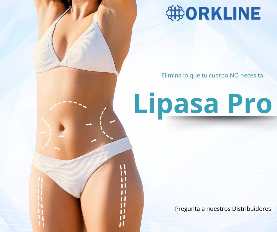 Six pieces of Orkline Lipasa 2000u mesotherapy solution arranged on a clean background.
