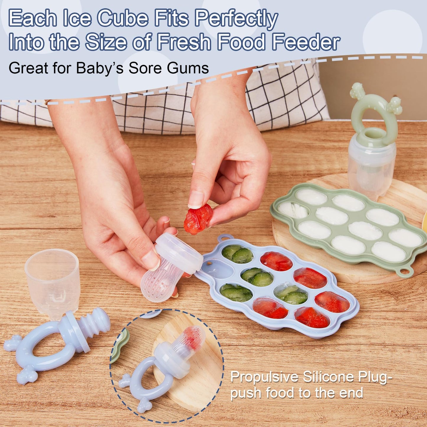 Top view of KingKam baby food storage container set
