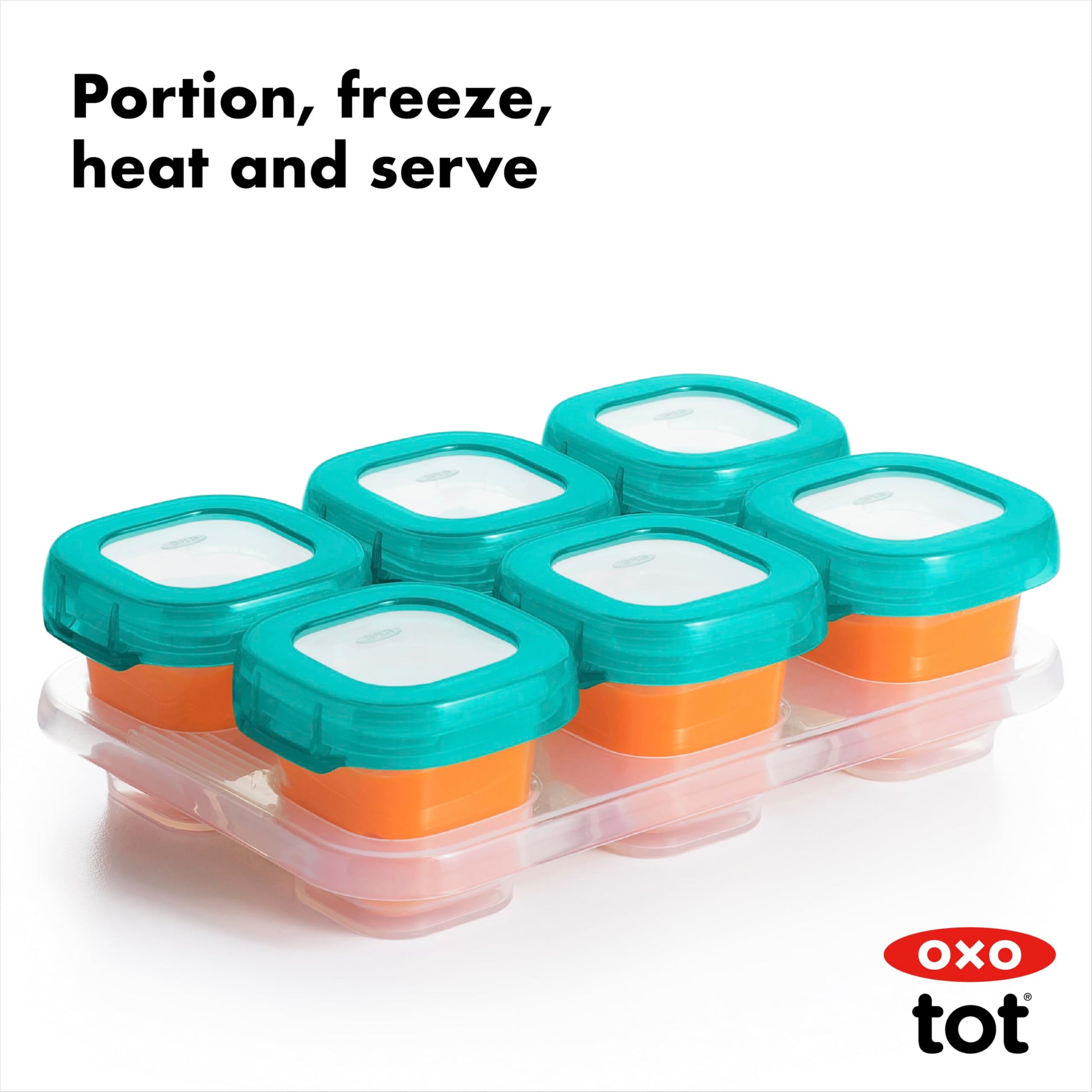 Open Oxo Tot Baby Block showing interior capacity