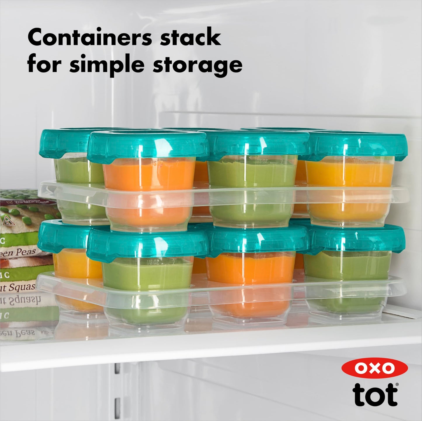 Close up of airtight lid on Oxo Tot Baby Blocks