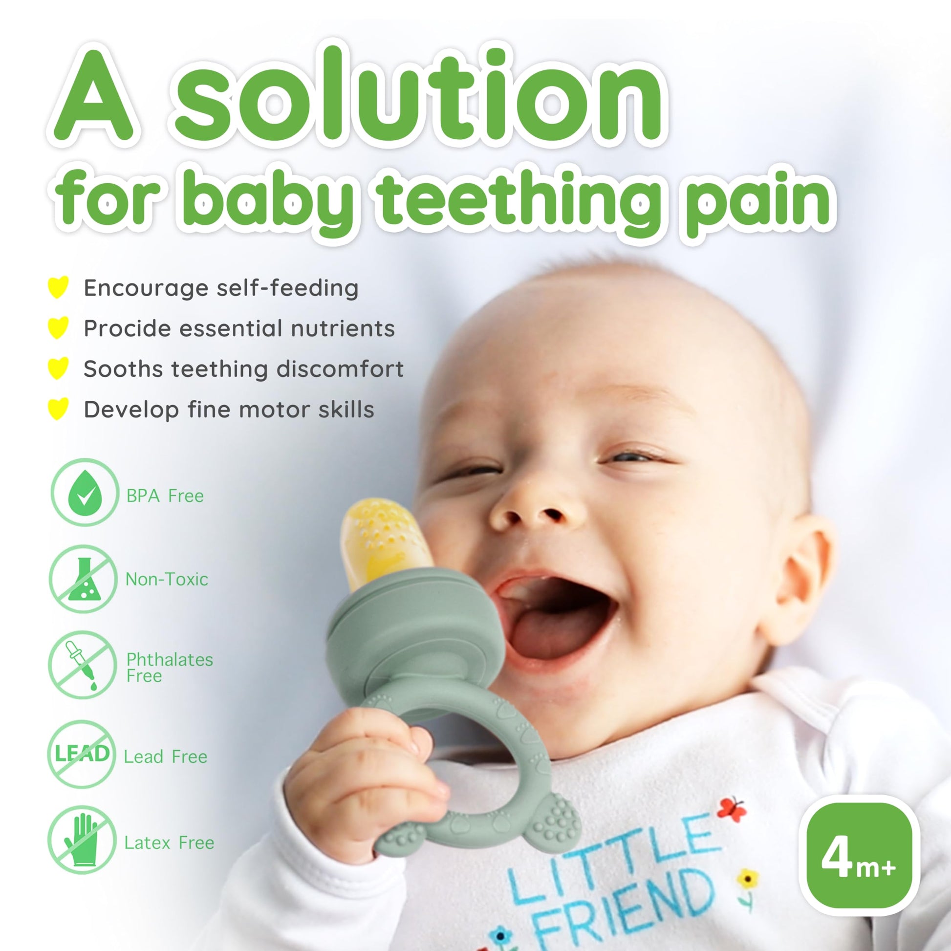 LittlesJoy baby fruit feeder set including freezer tray