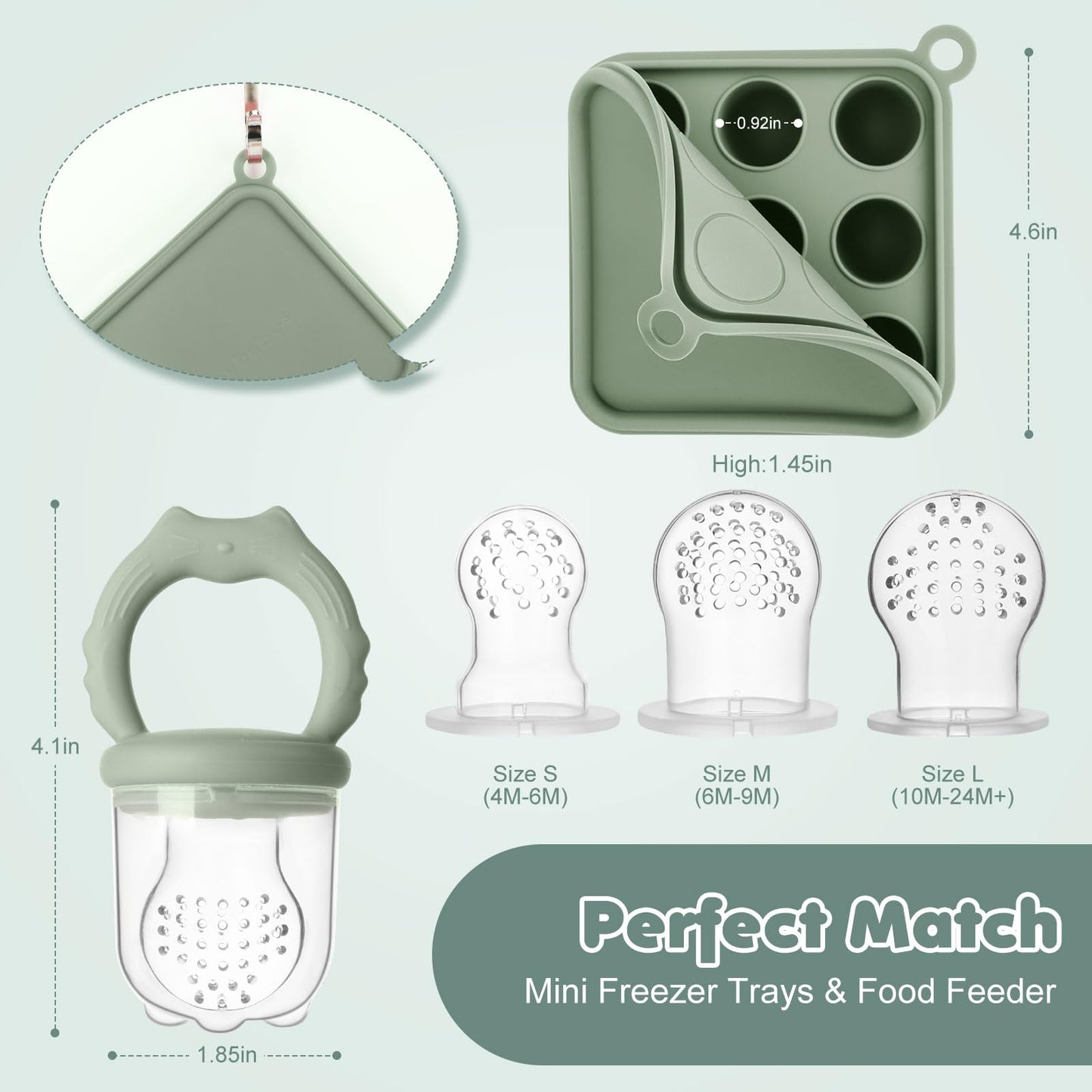 Top view of haakaa baby food freezer tray and components