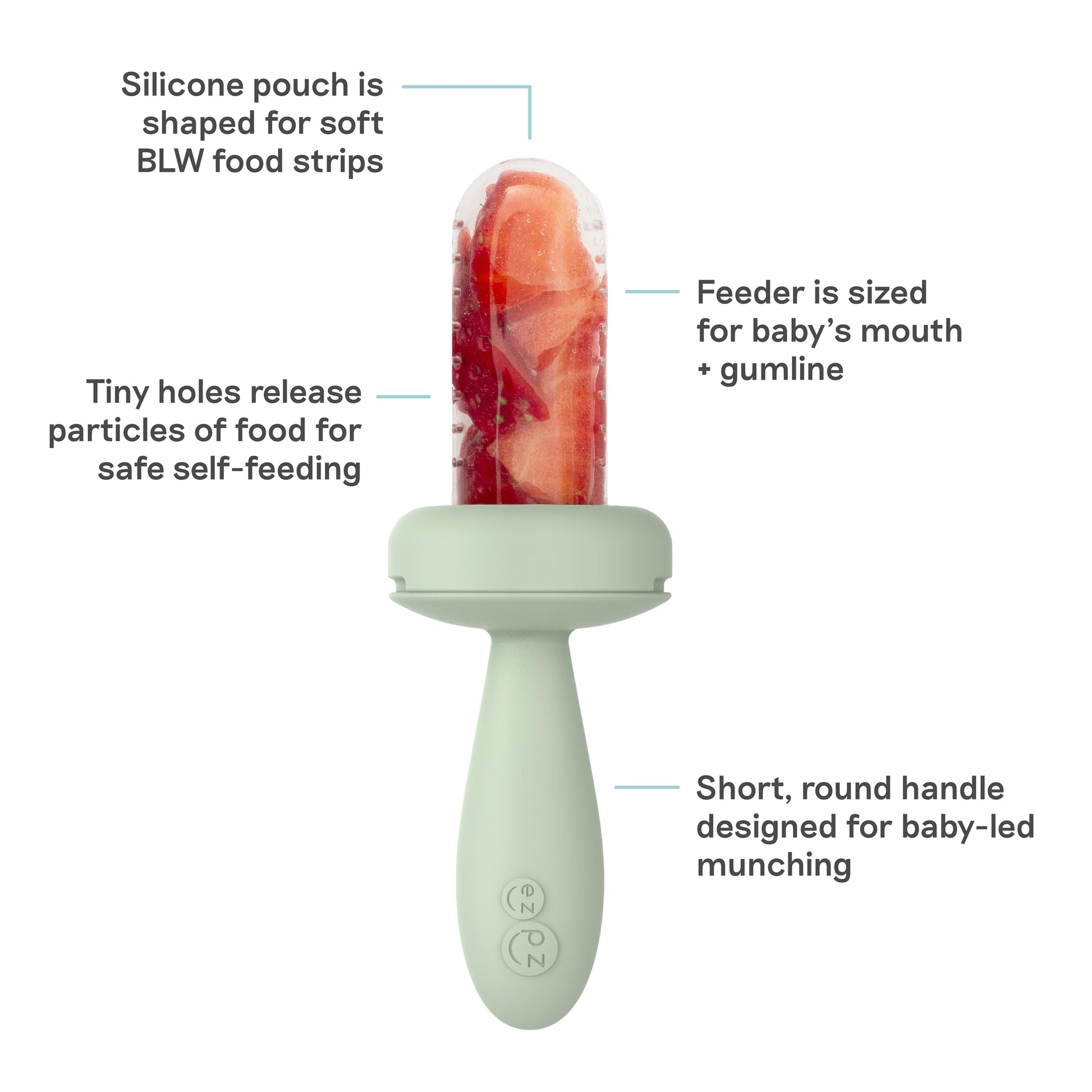 Ezpz sage silicone feeder for infants holding soft food