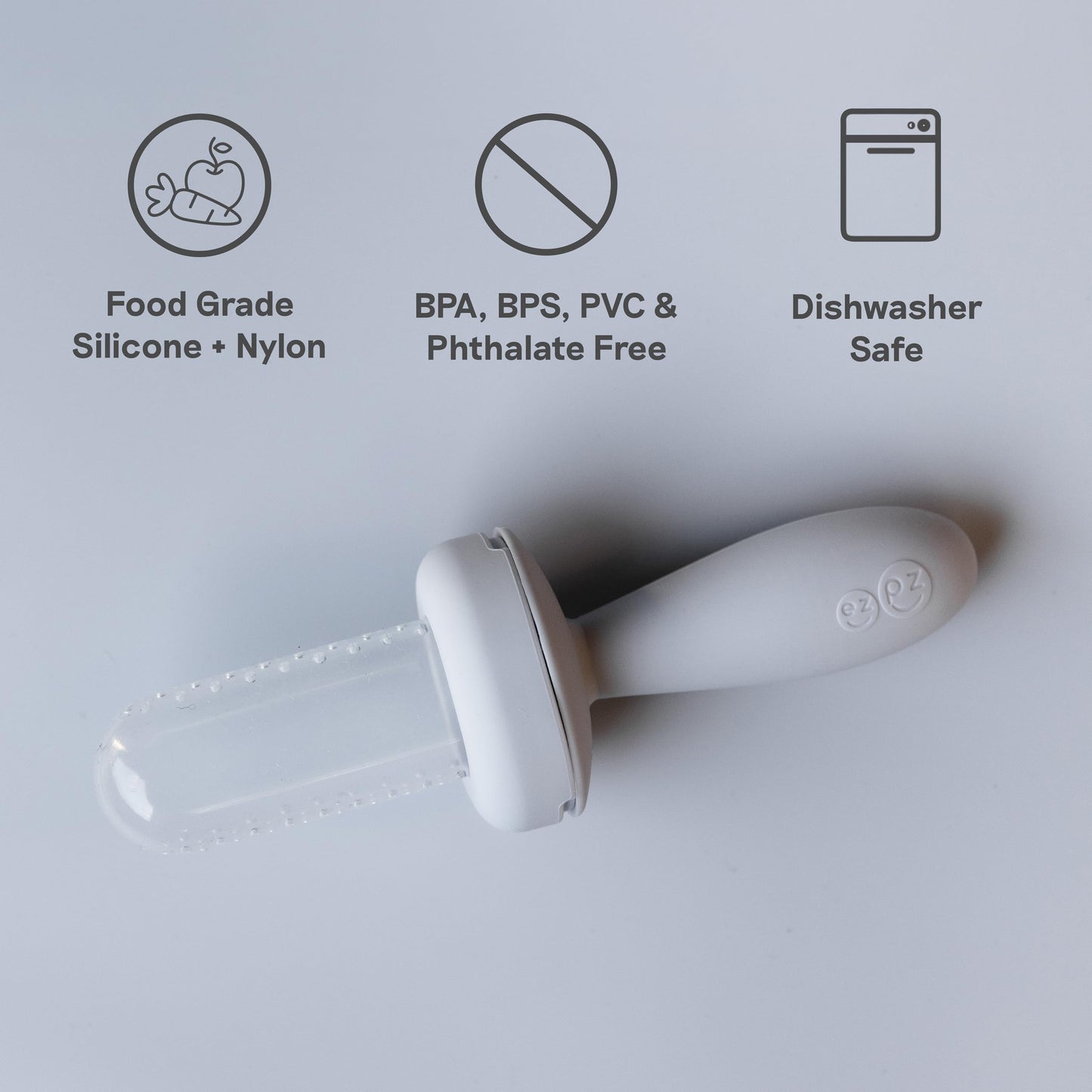 Ezpz baby-led feeder with frozen food attachment