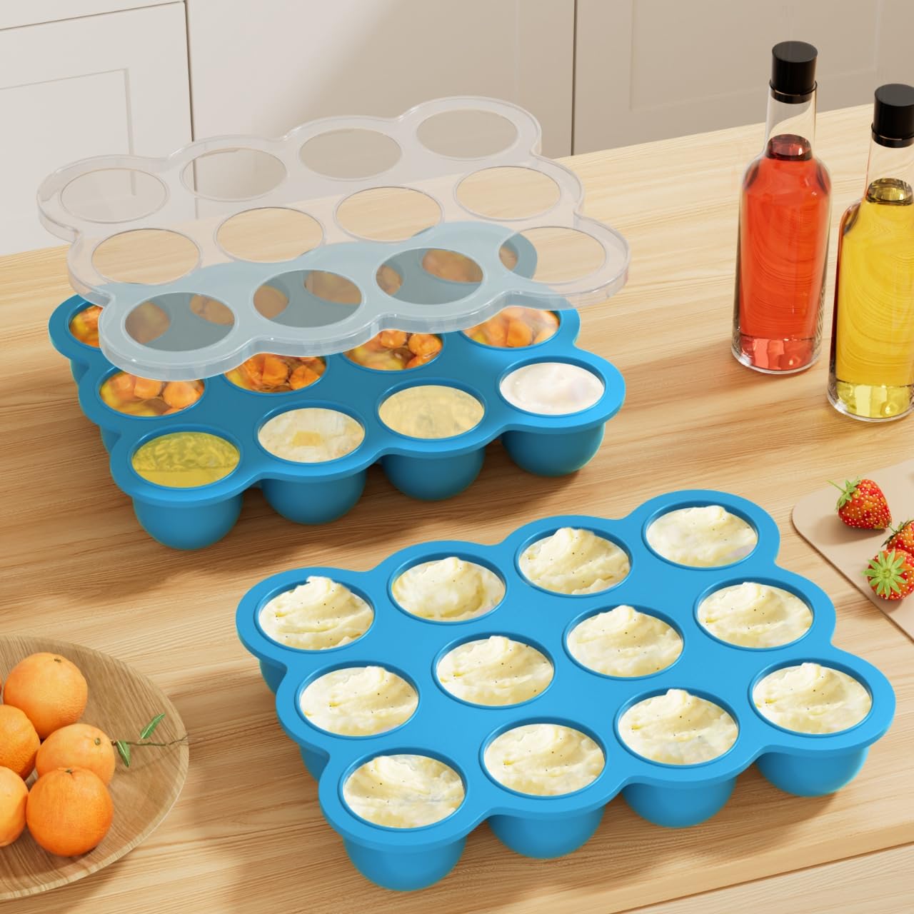 Samuelworld silicone tray with lid removed showing flexible pods