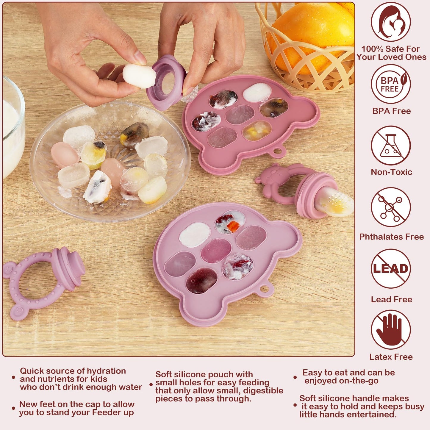 Wajiayon silicone freezer tray with secure lid for breastmilk