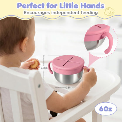 Theoni spill proof snack bowl with travel lid