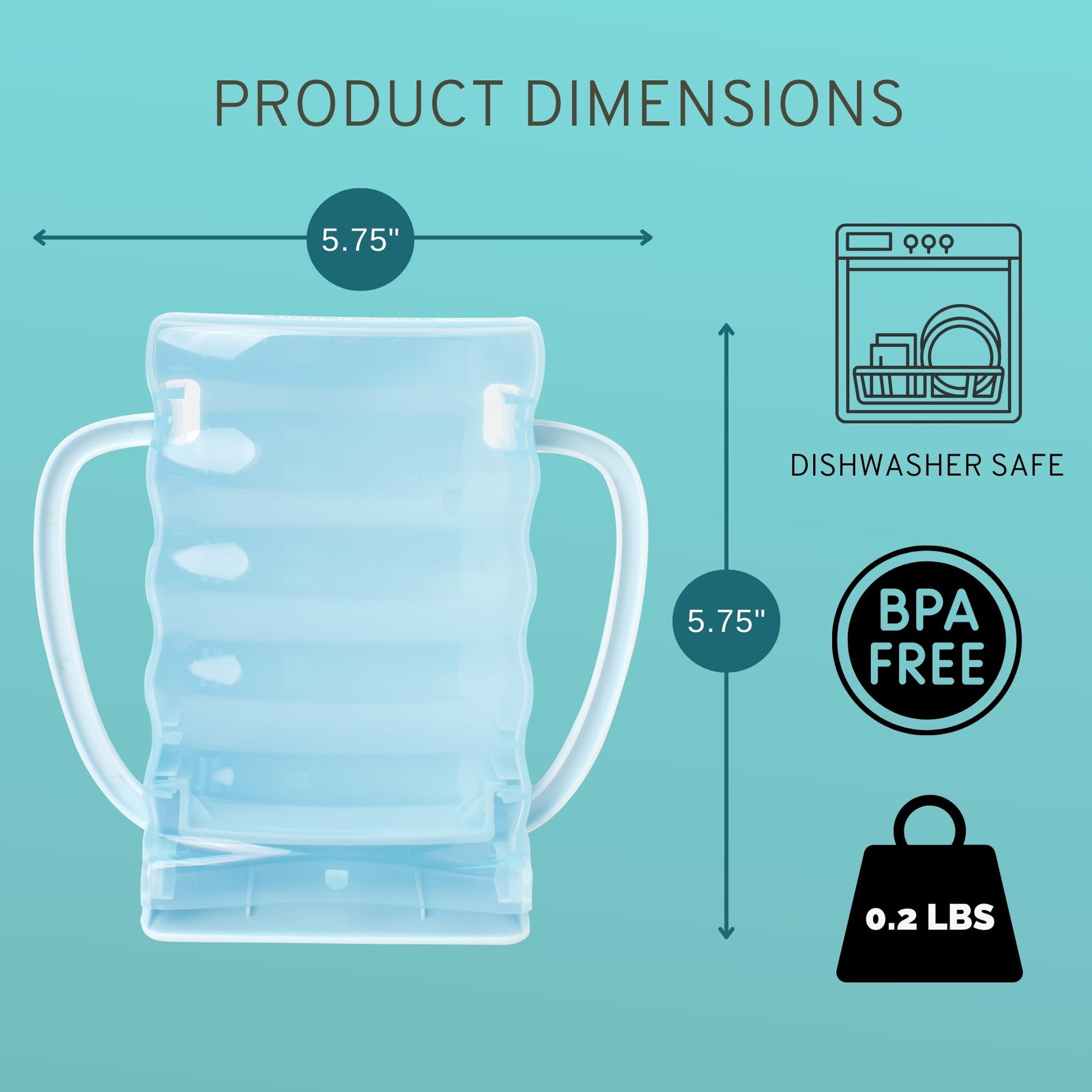 Dinneractive Sip Wiz baby pouch holder in blue lifestyle setting
