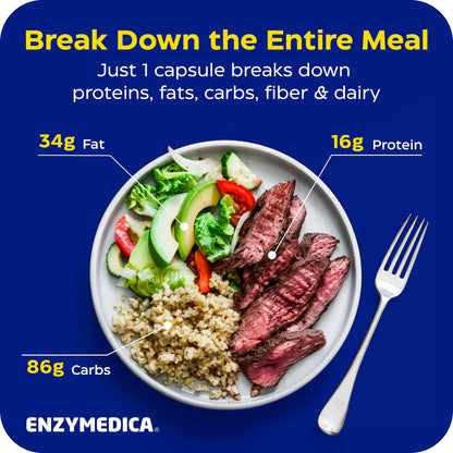 Enzymedica high potency capsules for complete nutrient absorption and cellular energy support